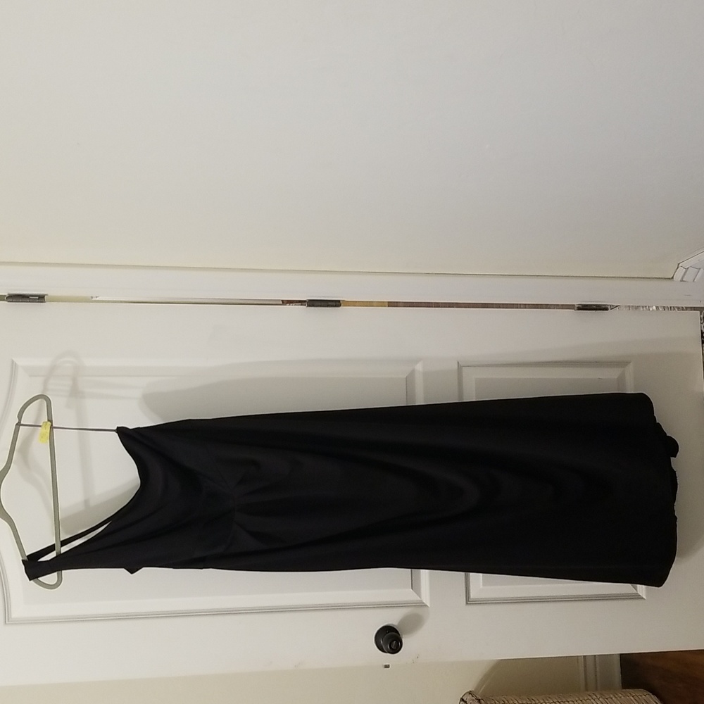 White by Vera Wang Black One Shoulder Floor Length Formal